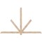 Ekena Millwork Kennewick Smooth Timber Gable Bracket, Douglas Fir, 84"W x 53"H x 1 1/2"D x 3 1/2"F, 15/12 Pitch GBW084X53X0204KEN00SDF - alternate 1